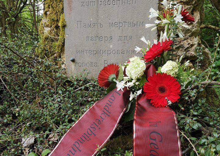 Gedenkfeier am 8. Mai 2022 am „Russischen Friedhof“ in Weißenburg